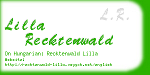 lilla recktenwald business card